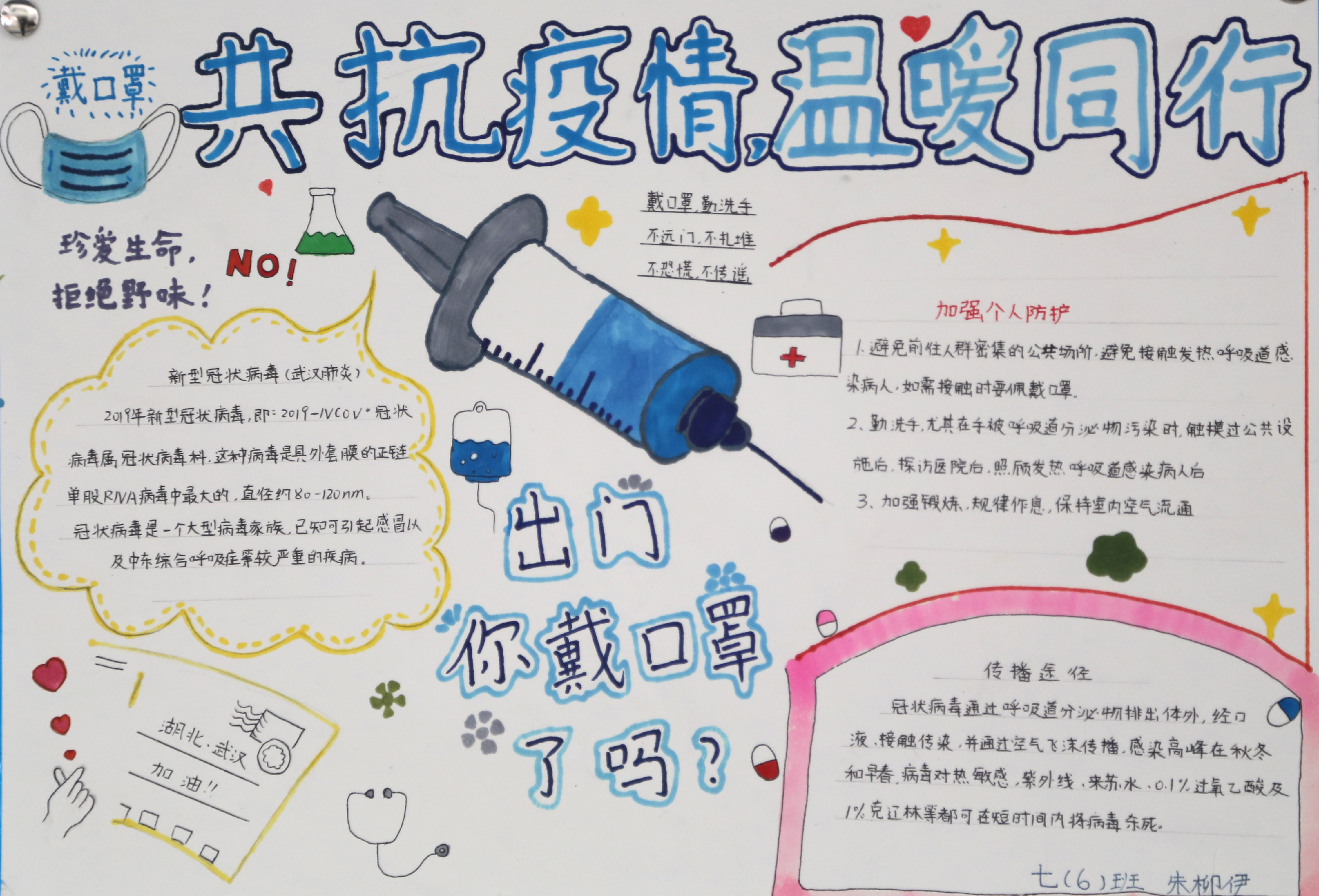 "支持防疫,从我做起"——校计生办开展六一儿童节活动